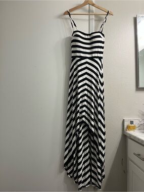 calvin klein black and white maxi dress Dress Party Long By Calvin Klein In Black & White, Size: M